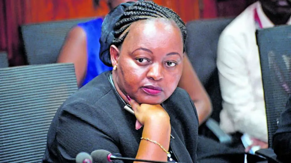 Impeached Kirinyaga Governor Ann Waiguru when she appeared before the Parliamentary Public Investments Committee in 2016 over the mega-NYS scandal