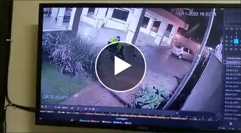 A robbery captured on CCTV at Tree Wall apartments in Westlands, Nairobi.
