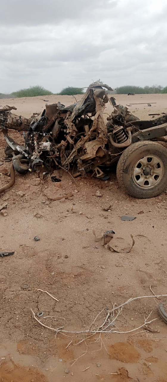 Wreckage from Wednesday's terror attack reported in Bura East, Garissa County