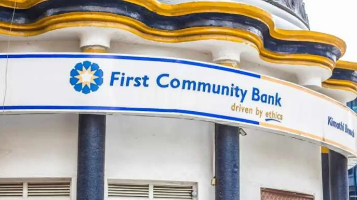 A First Community Bank branch in Nairobi.