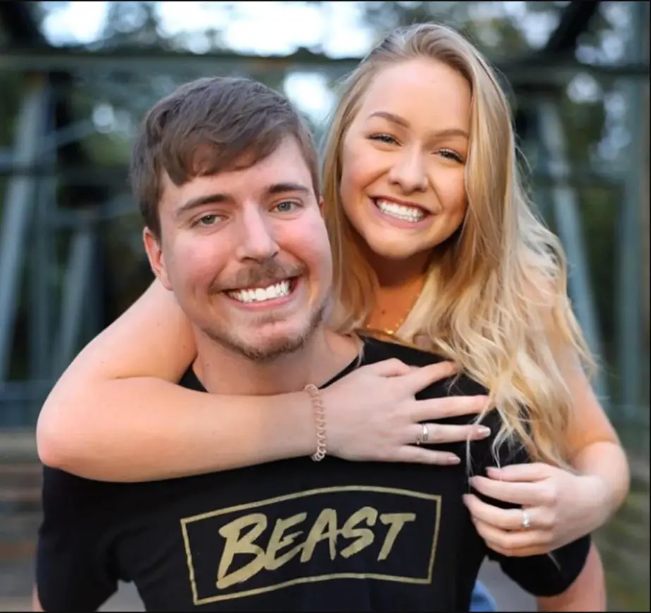 An image of MrBeast and his girlfriend Thea Booysen