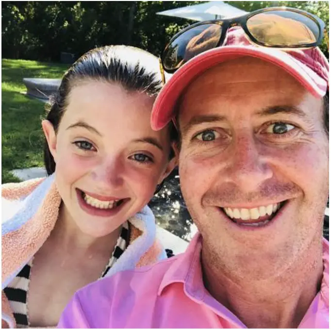 orah O’Donnell’s daughter, Riley with her father, Geoff Tracy. Source: Facebook