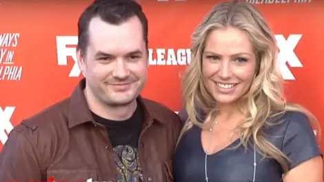An image of Jim Jefferies wife together with Jim Jefferies