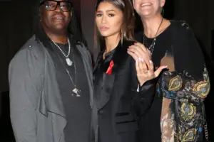 An image of Katianna Stoermer Coleman, Zendaya younger sister with her parents