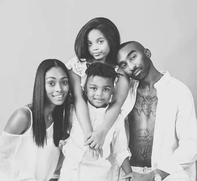 An image of Bianca Naidoo with their Children and Riky Rick