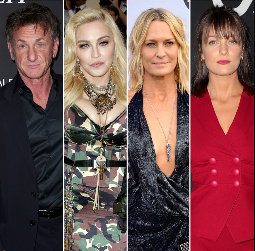 An image of Sean Penn and his 3 ex wives