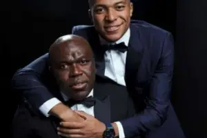 An image of Wilfried Mbappé alongside his son Kylian Mbappé