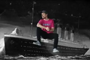 An image of Mr Beast photoshopped into the Titanic