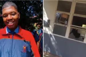 Lethabo Sibanda was stabbed to death by a fellow high school pupil. Images: @mabetha6 & itzphee5/TikTok Source: Twitter