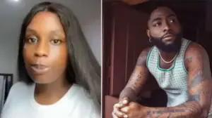 An image of Davido and a Lady named Chisom claiming Davido impregnated her