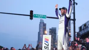 An image of Shane van Gisbergen's Sensational Debut Win in Chicago Street Race