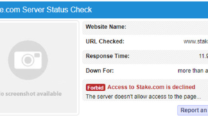Stake website down or not working