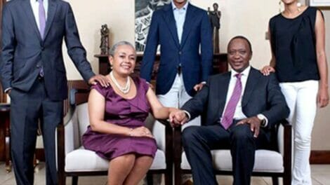 An image of Uhuru Kenyatta's family