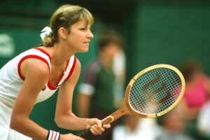 Did Chris Evert Had Plastic Surgery? A picture of chris evert playing tennis Courtesy:(tennis.com)