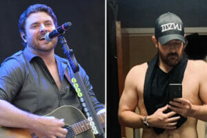 An image of Chris Young after and before loosing weight