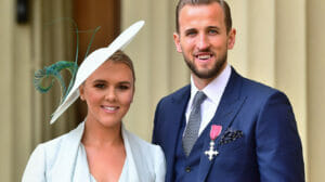 An image of Harry Kane with his wife Katie Goodland
