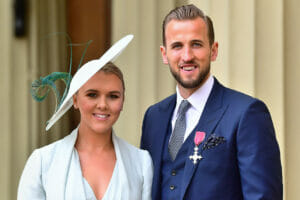 An image of Harry Kane with his wife Katie Goodland