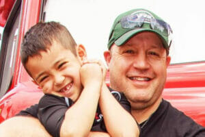 An Image of Kannon James and dad Kevin James