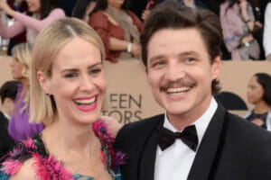 An image of Pedro Pascal with fellow actor Sarah Paulson