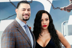 An image of Roman Reigns with his wife Galina Becker