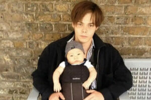 An image of Charlie Heaton and his son, Archie Heaton