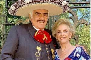 An image of Vicente Fernandez and his wife