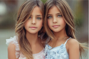 An image of sisters regarded as the most beautiful twins in the world