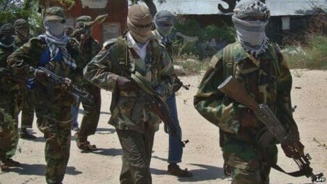 An image of Al Shabaab fighters in Somalia