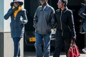 Lupita Nyongo Posses With Her Two Parents