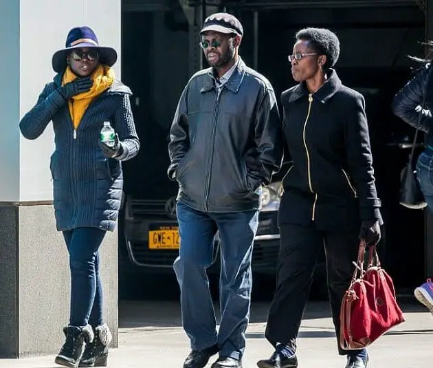 Lupita Nyongo Posses With Her Two Parents