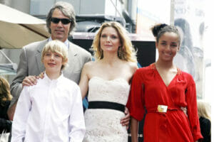 Michelle Pfeiffer, her husband David E. Kelley, their son John and daughter Claudia