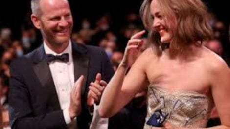 An image of s Renate Reinsve and director Joachim Trier