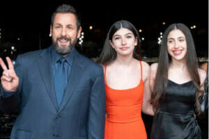 An image of Adam Sandler's 2 Kids, Sadie and Sunny at a Netflix event