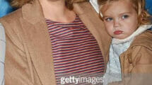 An image illustration of Bijou phillips and her baby