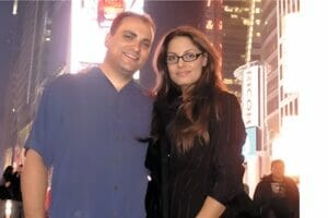 An image of Trish Stratus and her husband Ron Fisico