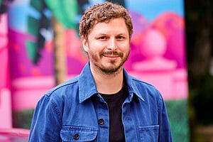 Michael Cera, the talented actor, exudes casual charm in a candid snapshot.